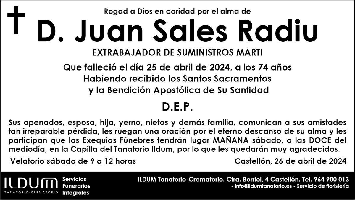 D. Juan Sales Radiu