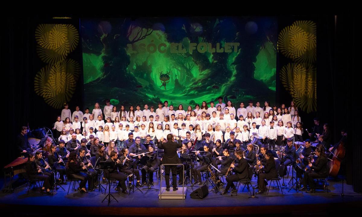 La Banda Municipal de Música d’Alcúdia que dirige Jaume García, durante uno de sus conciertos