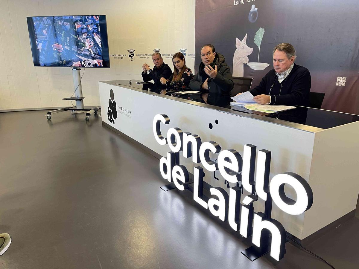 Salvador González, Raquel Lorenzo, José Crespo y Javier Bugallo en la presentación del proyecto.