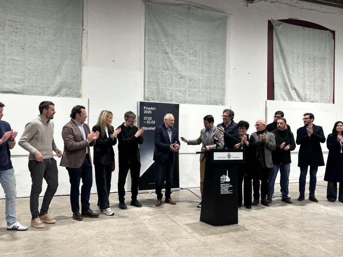 Ramon Muntané, un dels directors artístics del FineArt, durant el seu parlament inaugural, en què ha anunciat que fa “un pas al costat”