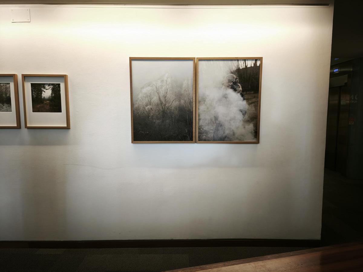 Imagen de la exposición durante el montaje