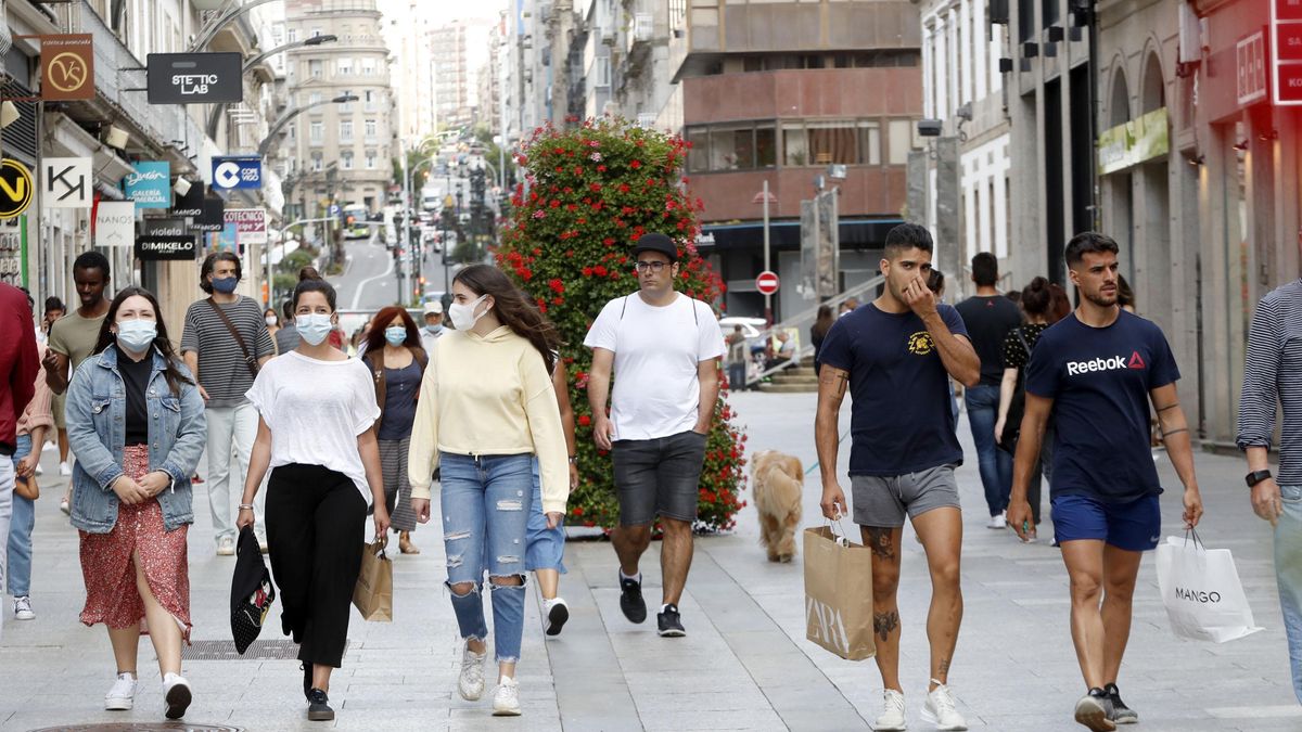 Ambiente de compras en la calle Príncipe de Vigo durante el año pasado.