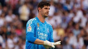 Courtois, durante el partido contra el Athletic