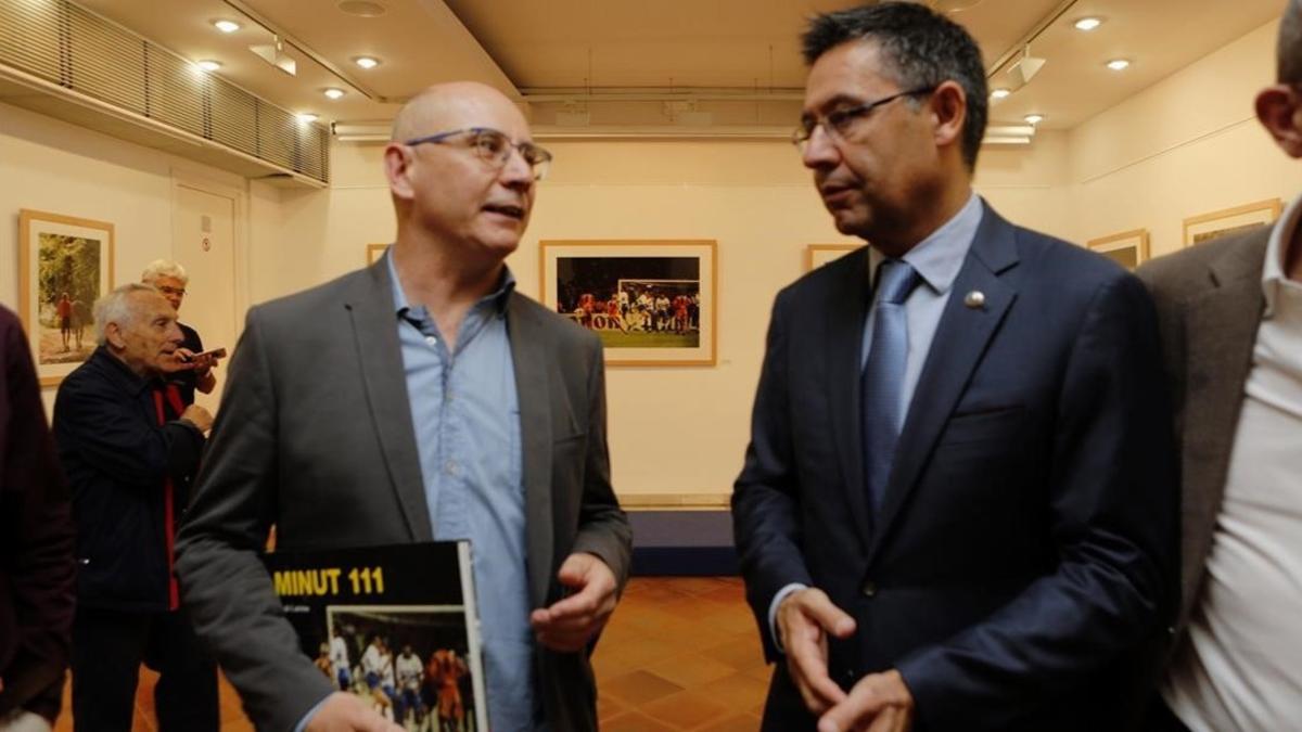 Bartomeu y Jordi Cotrina en la presentación de la exposición Minut 111