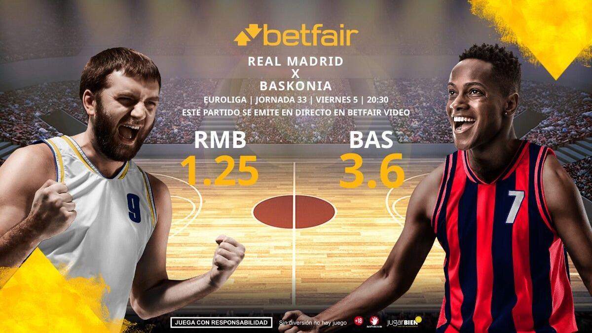 Real Madrid Baloncesto vs. Baskonia: horario, TV, estadísticas, clasificación y pronósticos