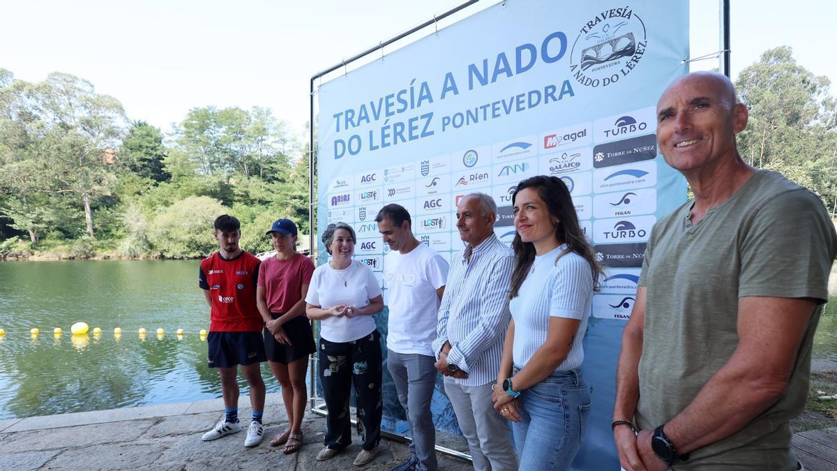 La presentación de la prueba a orillas del río Lérez.