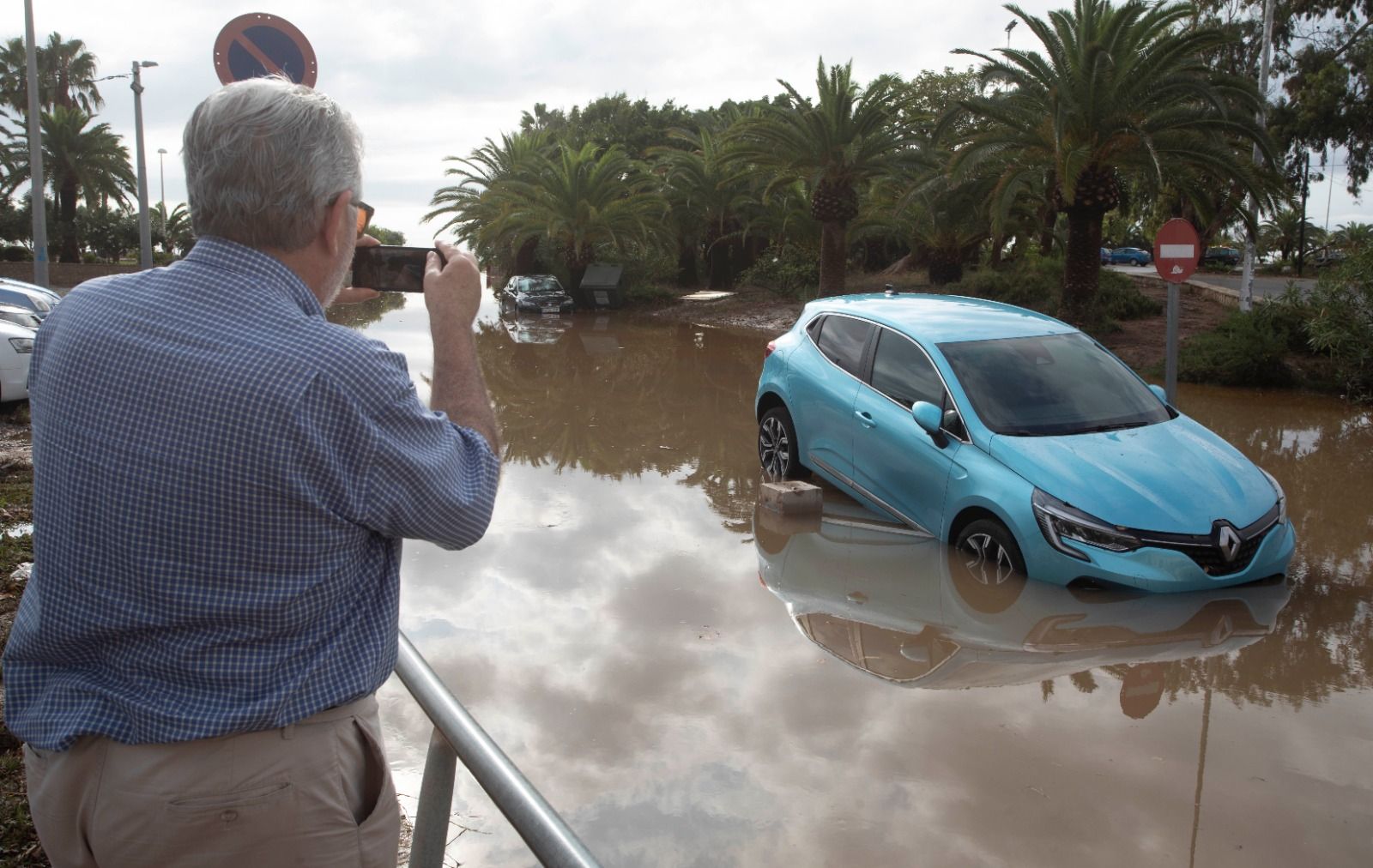 Lluvia torrencial en el Port de Sagunt