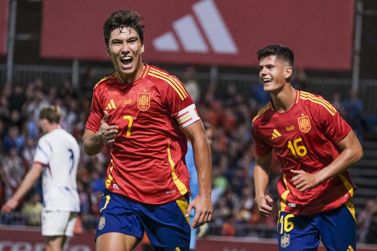 Gonzalo celebra uno de sus goles.