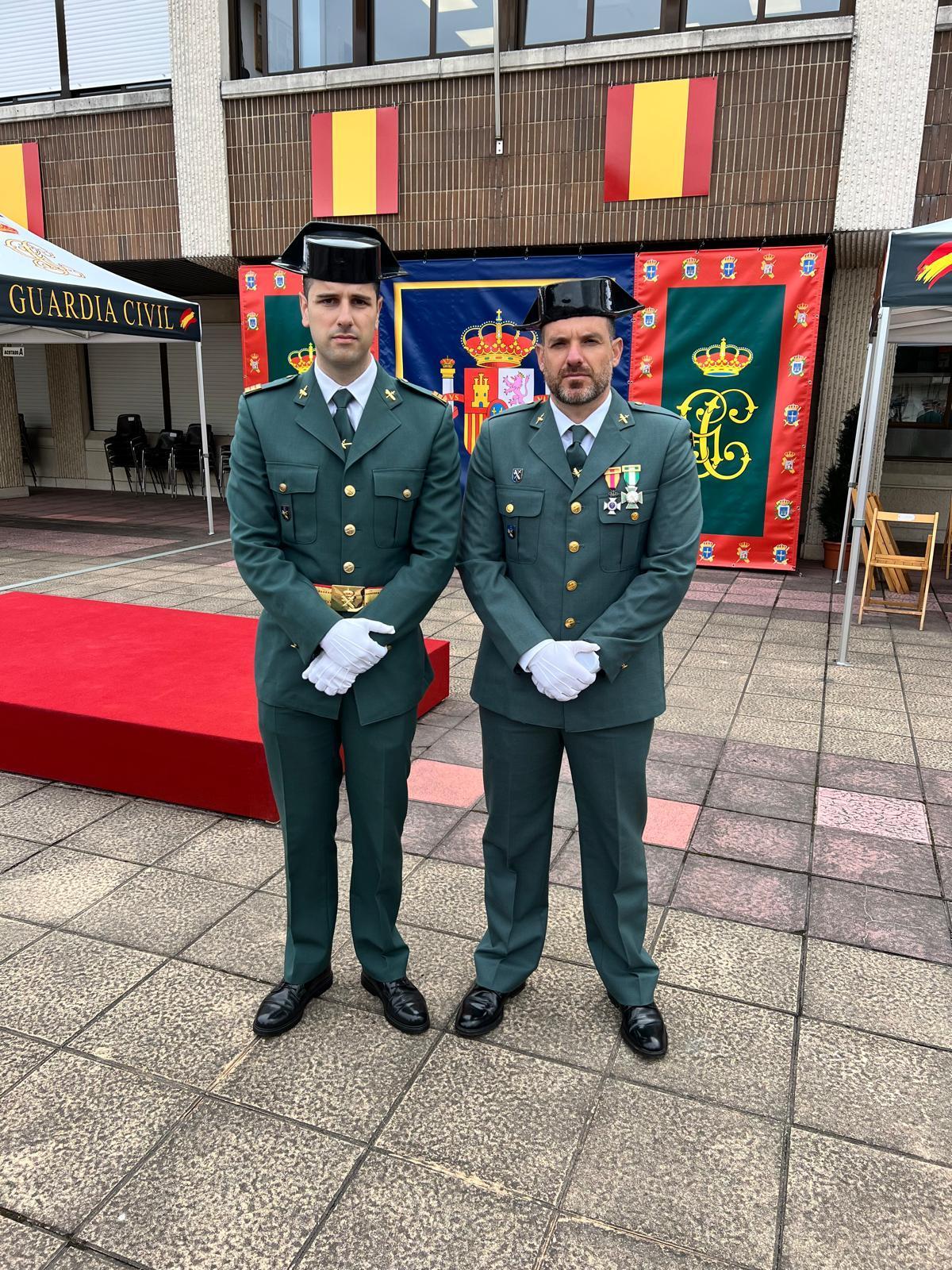 El Sargento mario Pérez bouzán y el Guardia Civil Borja García Díaz.