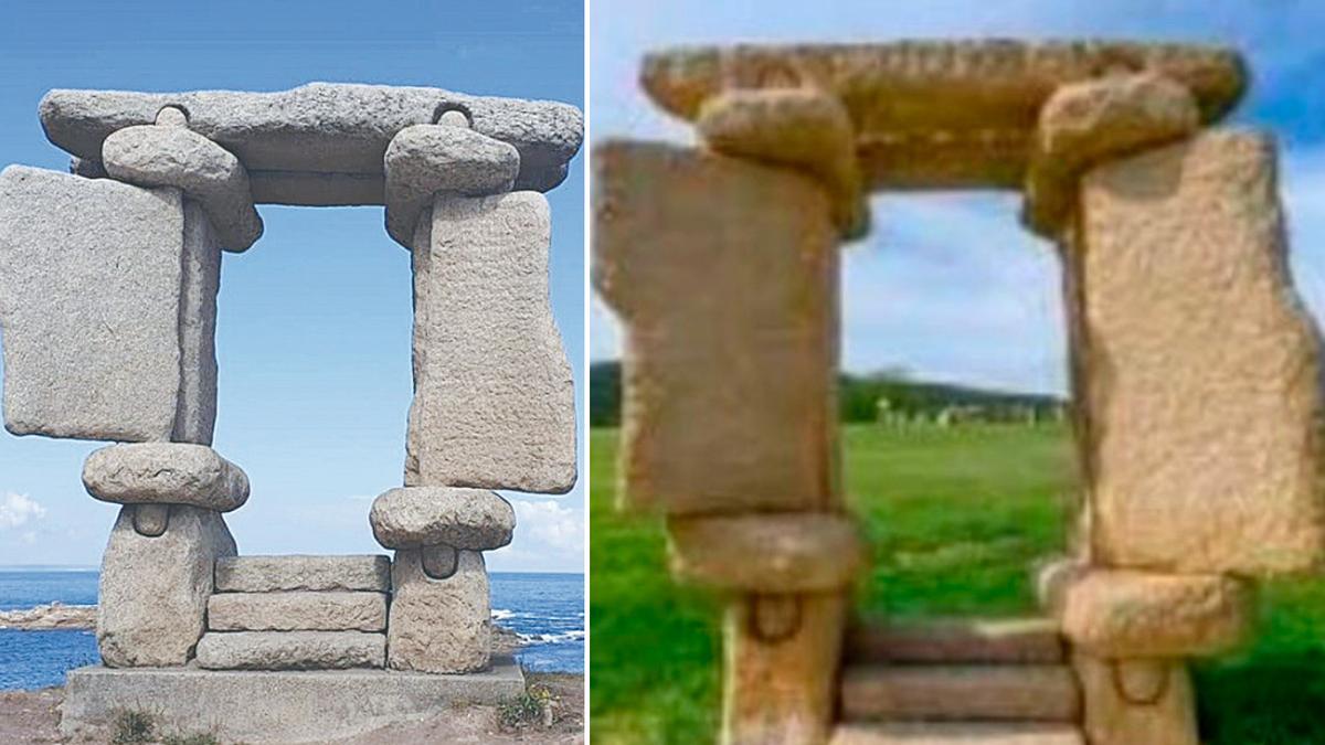 A la izquiera, el ejemplar en A Coruña. A la derecha, el de Bulgaria.