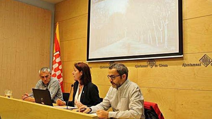 Gerard Passola, Marta Madrenas i Martí Terés, ahir.