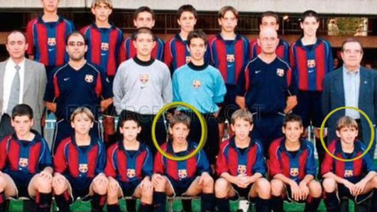Jordi Alba y Aleix Vidal compartieron equipo en el Infantil B del FC Barcelona