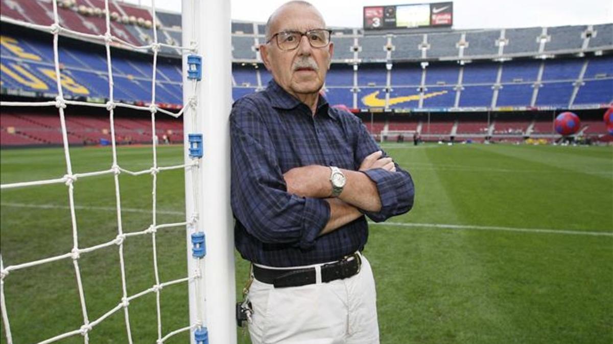 Manel Vich llevaba 60 años siendo la voz del Camp Nou