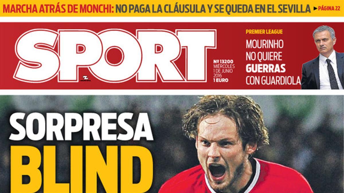 La portada de SPORT de este miércoles