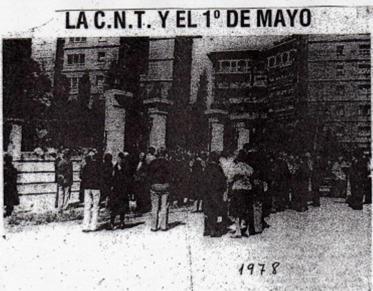 Acto de la CNT en 1978 en la Quinta Pedregal.