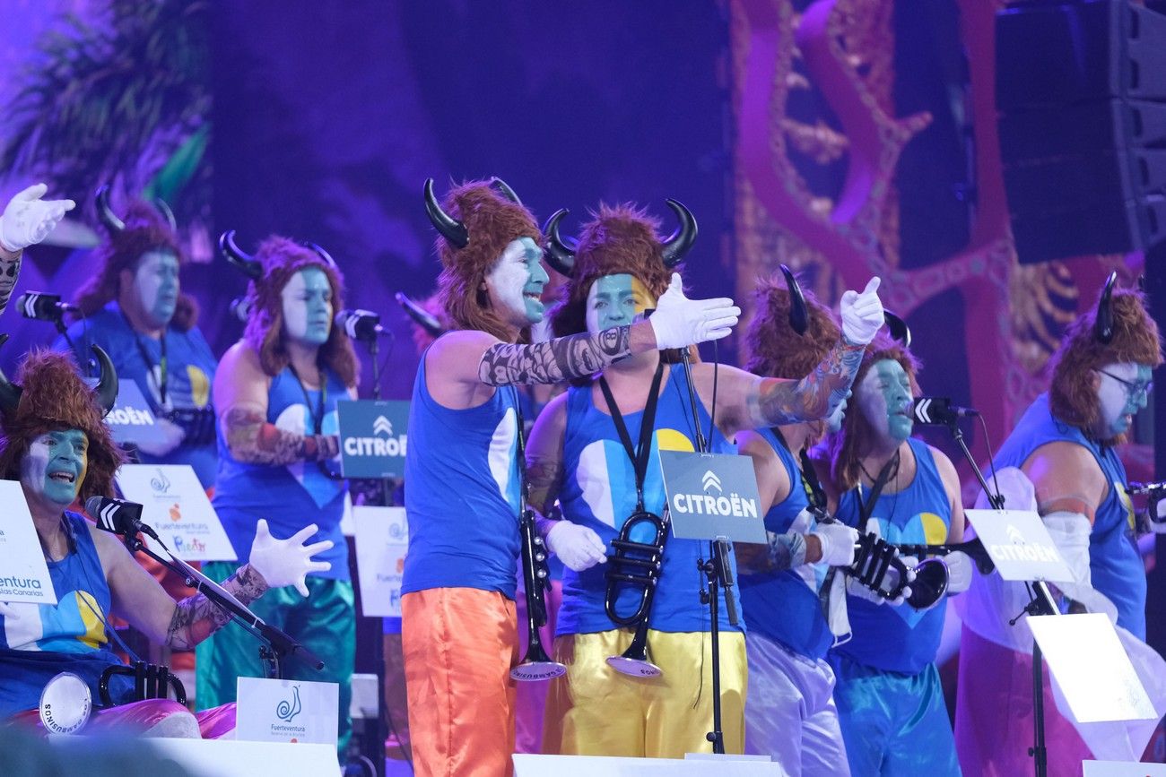 Gambusinos durante su actuación en el Concurso de Murgas de Las Palmas de Gran Canaria.