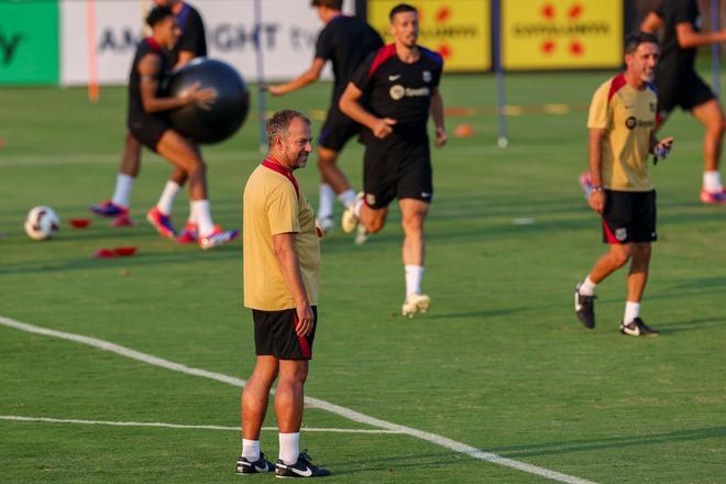 Así ha sido el entrenamiento del Barça en la Base Naval de la Marina de Annapolis para preparar el clásico