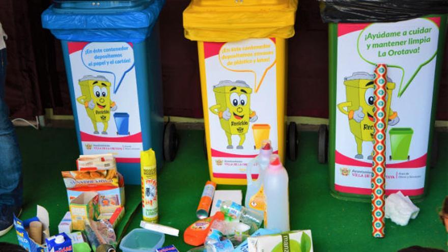 Campaña de  fomento del reciclaje en la Villa de La Orotava.