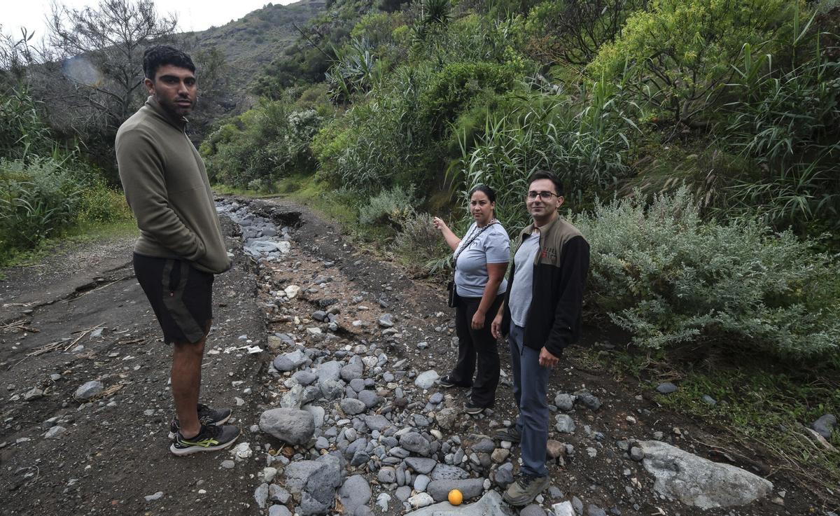 Vecinos de Las Goteras incomunicados tras los efectos de la borrasca Therese