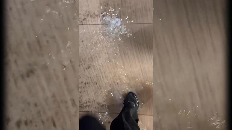 El bar La Partida de Girona pateix una inundació greu per la forta tempesta d'aquest dimecres