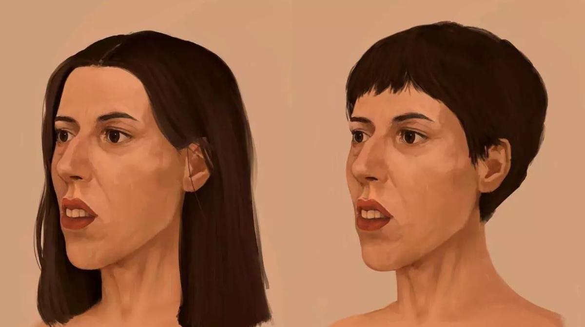 Reconstrucción del rostro de la mujer