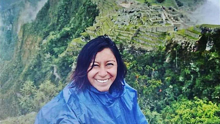 Nathaly Salazar, la víctima, en el Machu Picchu.