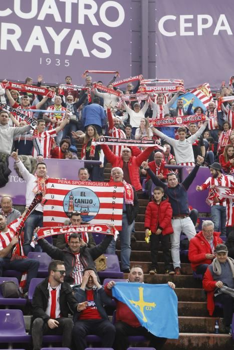 Así apoya La Mareona al Sporting en el José Zorrilla