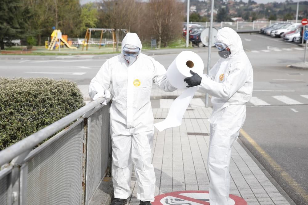 Coronavirus en Asturias: La UME, en Gijón