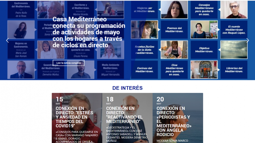 Casa Mediterráneo apuesta por la actividad digital con su nueva web