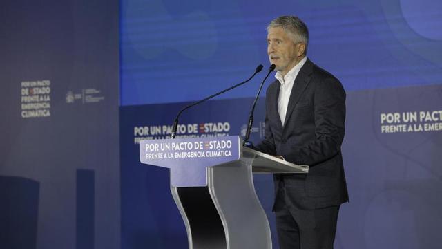 El ministro Interior, Fernando Grande Marlaska, durante la inauguración de la Convención del Pacto de Estado frente a la Emergencia Climática