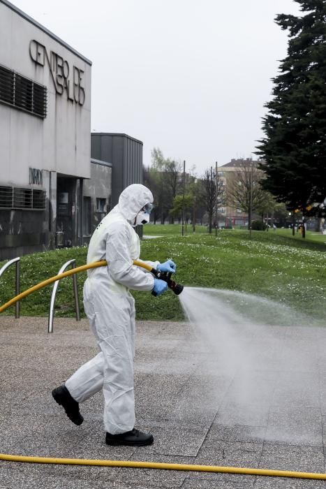 Coronavirus en Asturias: La UME, en Gijón