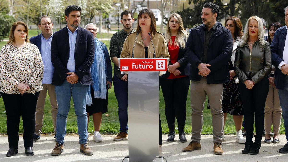 Lola Ranera presenta su lista para las elecciones municipales de Zaragoza.