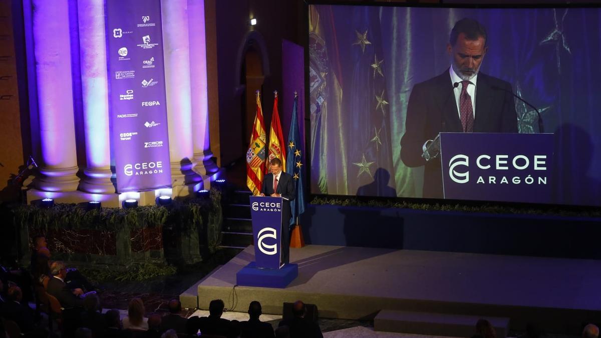 Felipe VI, en el 40 aniversario de CEOE Aragón
