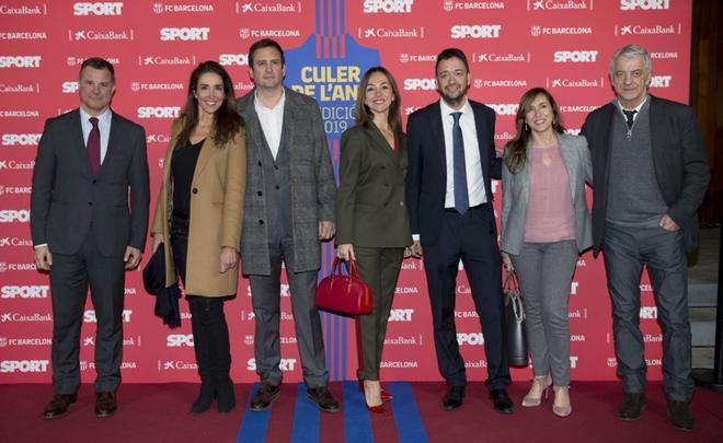 Elsa Anka, Carme Barceló (colaboradora de SPORT) y Salva García Puig