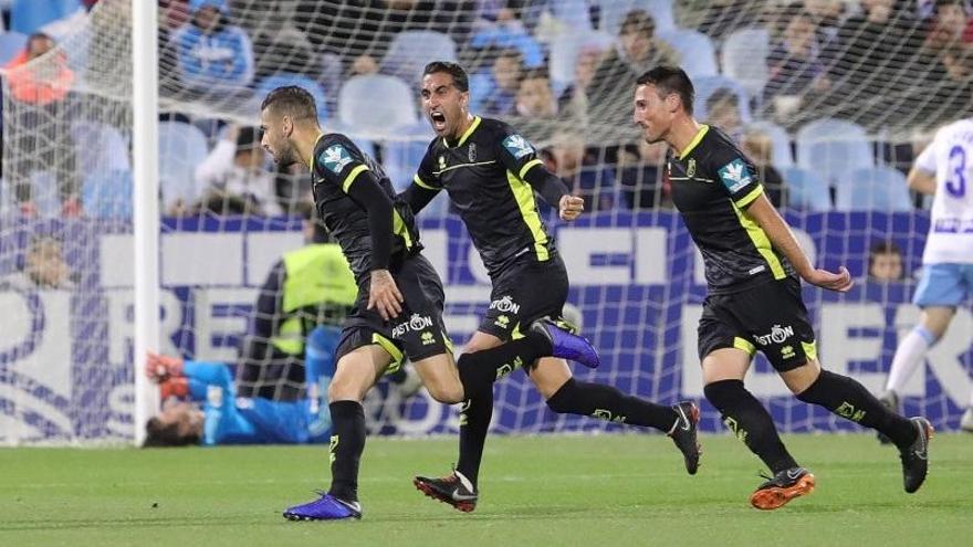 Celebración del gol del Granada