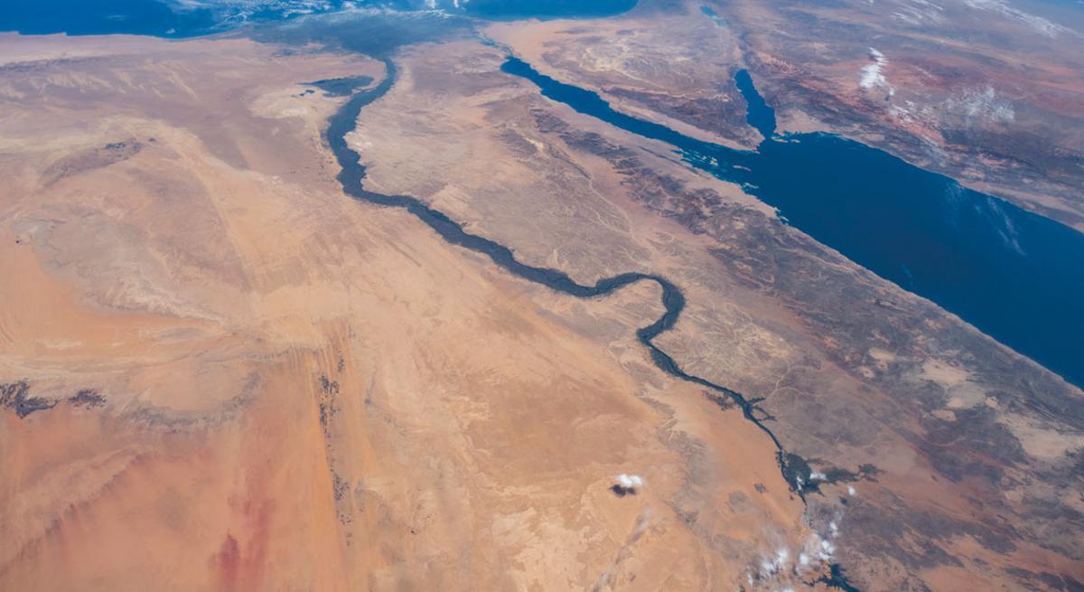 El Nilo, visto desde el espacio