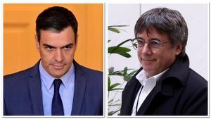 Sánchez i Puigdemont uneixen els seus destins després de cinc anys donant-se l’esquena