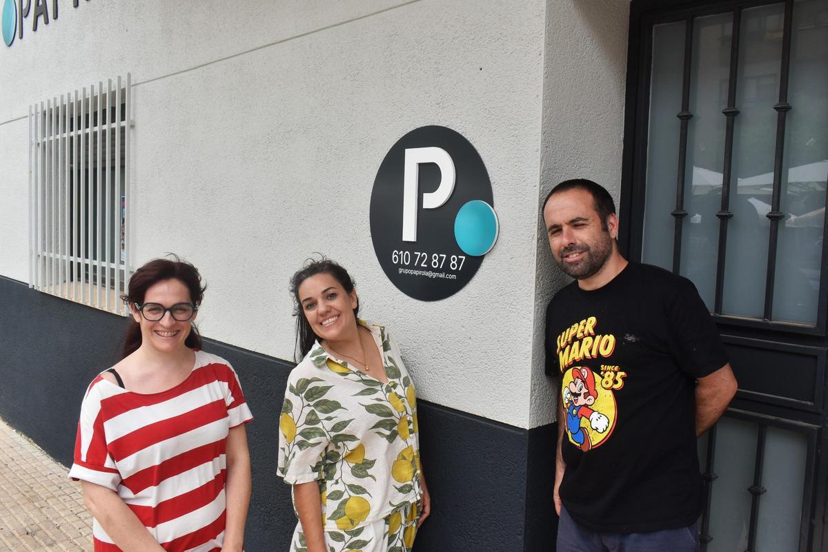 María, Cristina y Francisco.