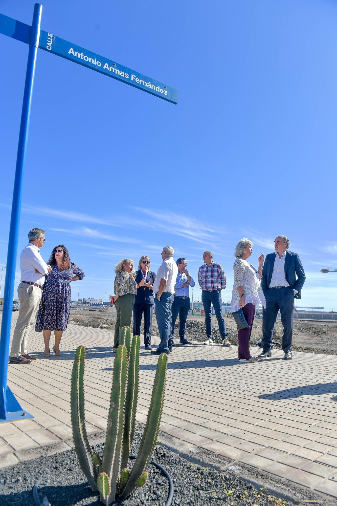 Calle dedicada al naviero Antonio Armas Fernández en el Puerto de Las Palmas