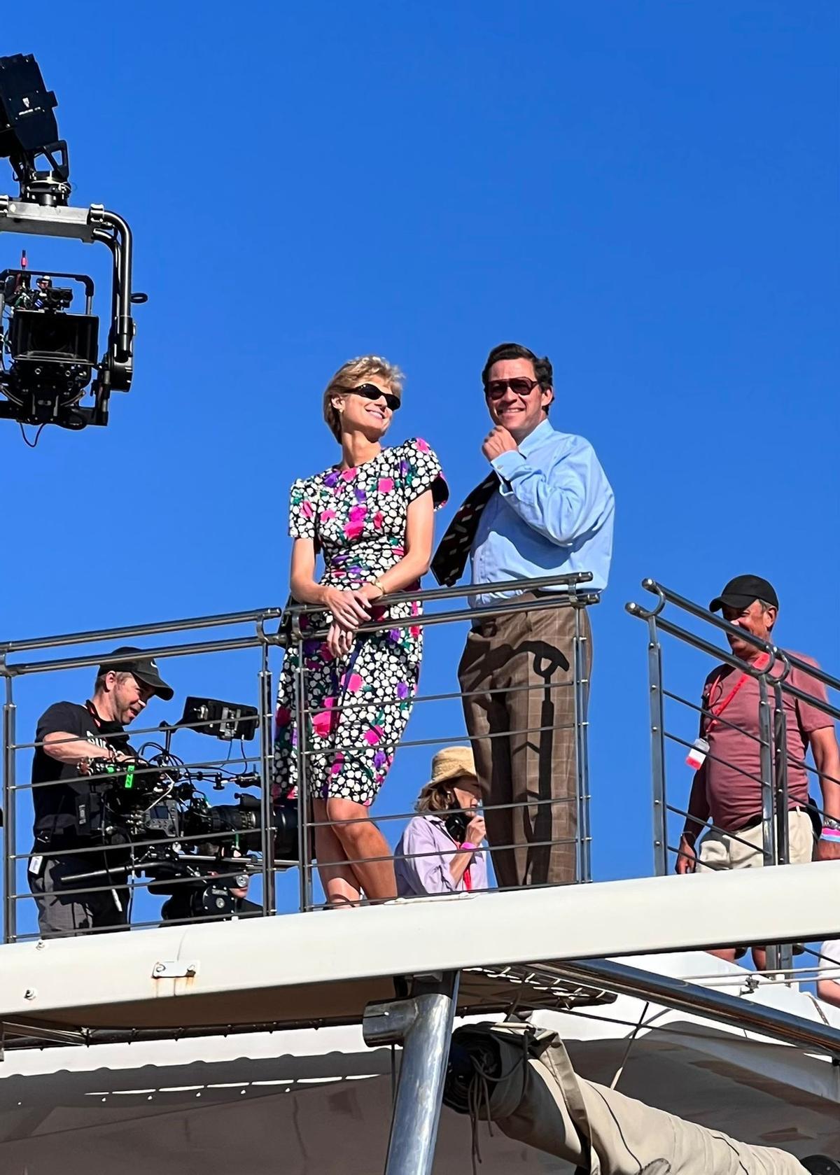 Los intérpretes Elizabeth Debicki y Dominic West, en el Club de Mar en septiembre del año pasado