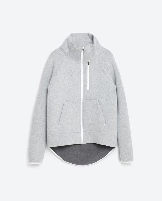 Zara Gymwear, sudadera con cremallera
