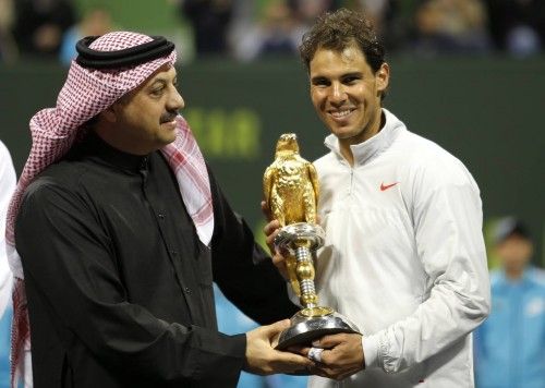 Imágenes de la final del torneo de tenis de Doha.