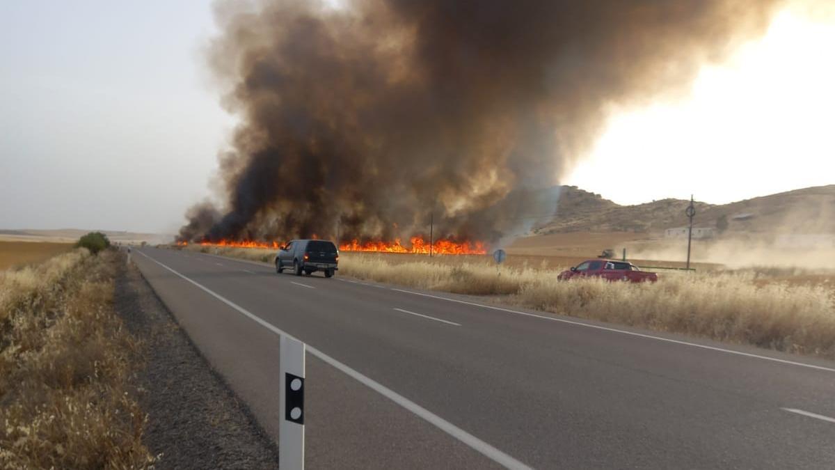 Incendio agrícola en Fuente Obejuna.