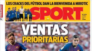 La portada de SPORT del 19 de julio