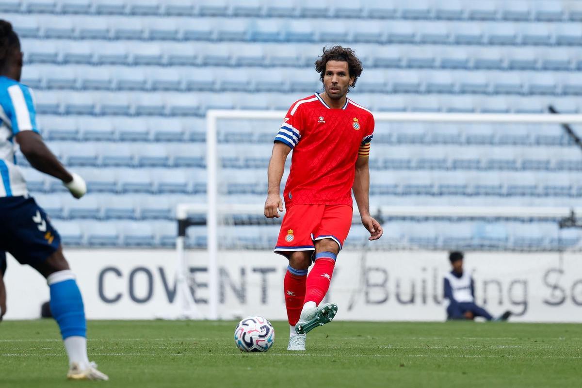 Cabrera, durante un amistoso esta pretemporada