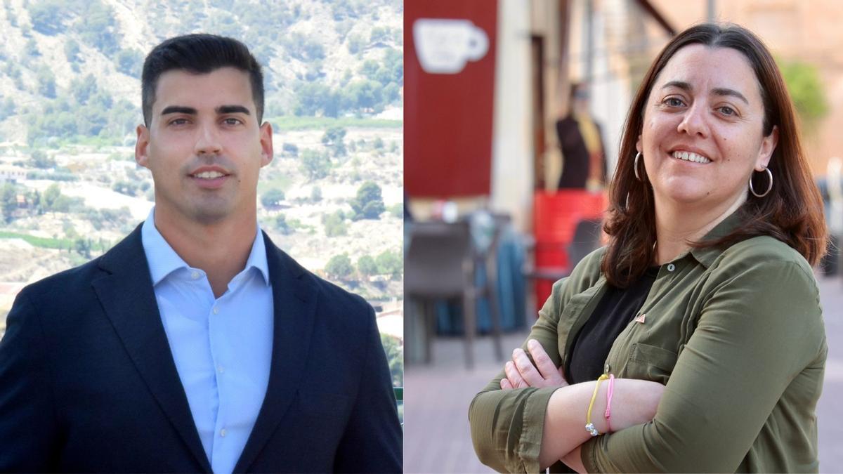 David Pérez, del PP, y Penélope Luna, de IU-V.