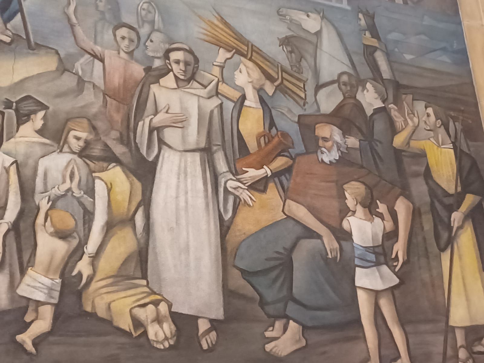 Los otros murales de Siero: la impresionante obra de Casimiro Baragaña en la iglesia de la Pola