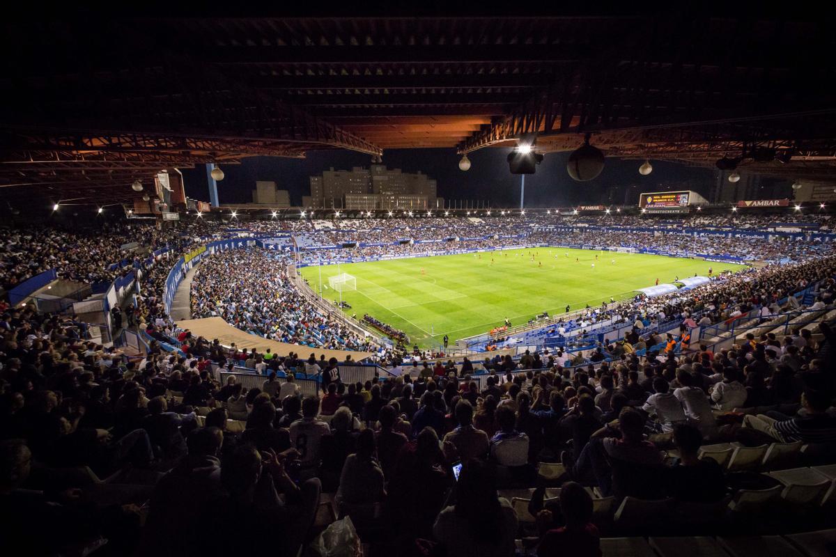 Estadio de La Romareda, próxima visita del Málaga CF.