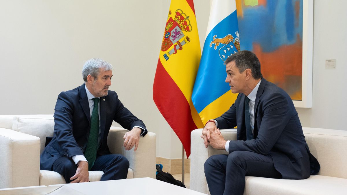 Reunión entre Pedro Sánchez y Fernando Clavijo en La Moncloa