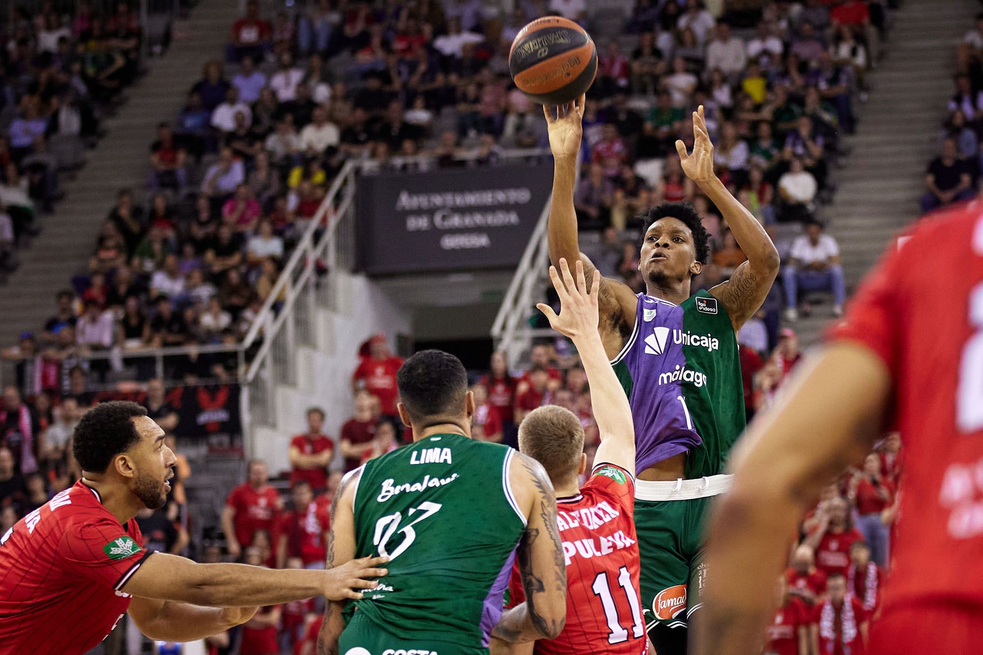 Una imagen del Fundación Granada - Unicaja de la jornada 26 de la Liga Endesa.